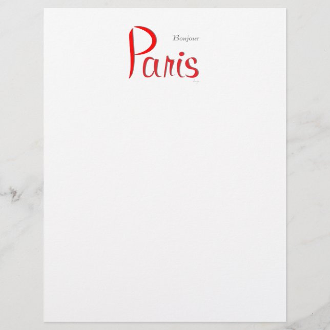 PARIS Bonjour (Olá) (Frente)