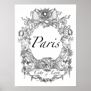 Paris: Cidade da ilustração da arte do poster do