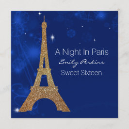 Paris Considerou o Elegante Doce 16 Convite