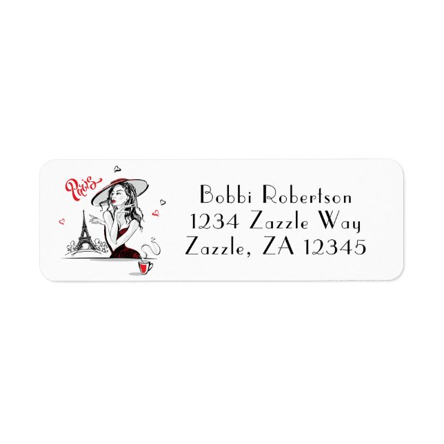 Paris e Café, Etiqueta vermelha (Frente)