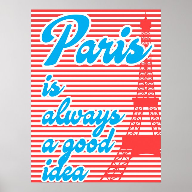 Paris É Sempre Uma Boa Ideia, poster de Verão. (Frente)