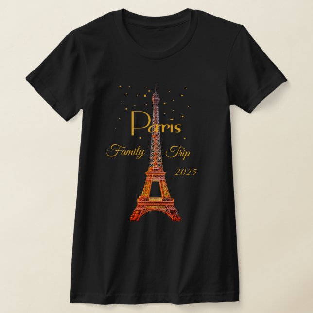 Paris Eiffel Tower Gold T-Shirt (Postura )