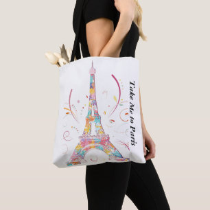 PARIS EIFFLE TOWER COLORFUL TOTE BAG