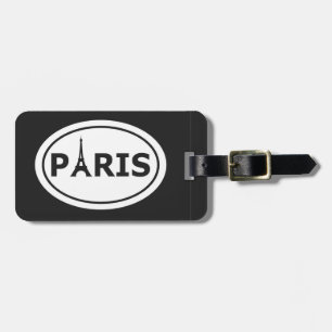 Paris - Etiqueta de Bagagem com Logotipo Oval