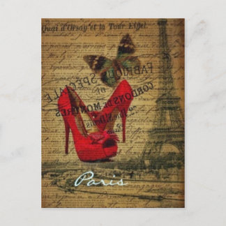 Paris, França - Cartão postal Vintage