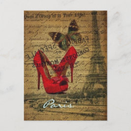 Paris, França - Cartão postal Vintage