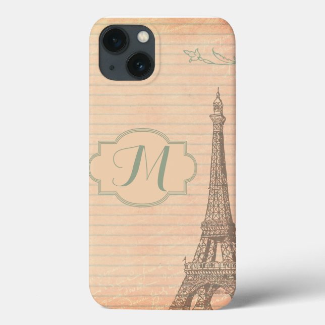 Paris França Eiffel Tower Monograma IPAD Mini Caso (Verso)