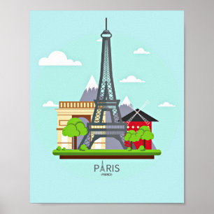Paris França, Eiffel Tower Poster