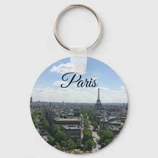 Paris França Eiffel Tower View Chaveiro