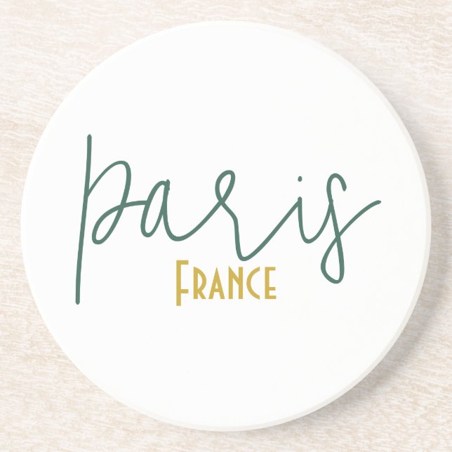 Paris, França Porta-Copos de Arenito Souvenir (Frente)