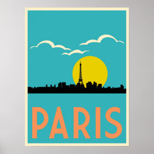 Paris, França, Poster de viagens
