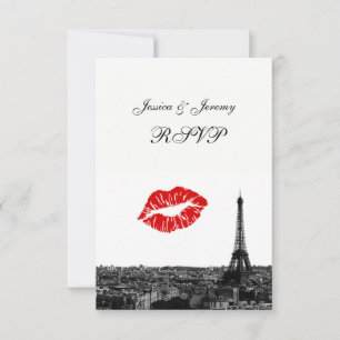 Paris França Silhueta Beijo #1 BW RSVP #1