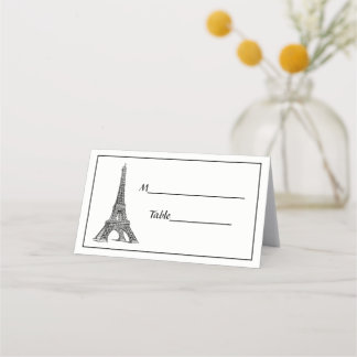 Paris França Skyline nº 2 BW enquadra cartões Esco