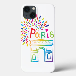 Paris France Arc de Triomphe Neon Design