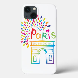 Paris France Arc de Triomphe Neon Design