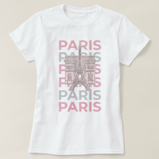 Paris French Style T-Shirt (Frente do Design)