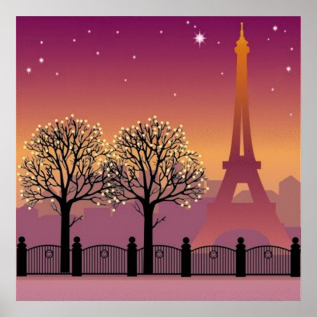Paris por Poster da noite (Frente)