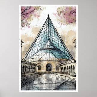 Paris, Poster da Pirâmide do Louvre
