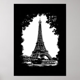 Paris, poster de Ilustração da Torre Eiffel
