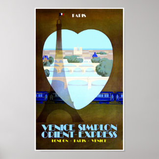 Paris, poster de viagens Orient Express