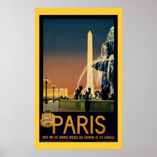 Paris - Poster de Viagens vintage (Frente)
