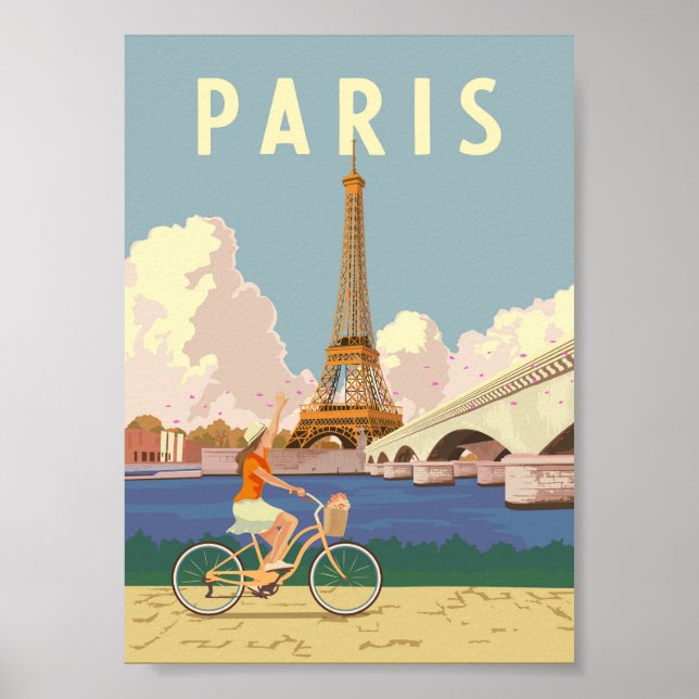 Paris - Poster de Viagens vintage (Frente)