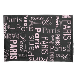 Paris, preto, rosa, paris impressão