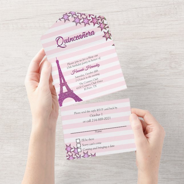Paris Rosa Themed Quinceañera (Tearaway)