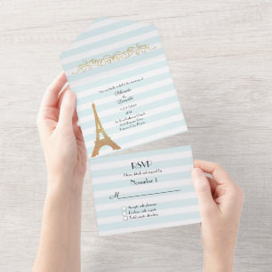 Parisiense Themed Striped Weding