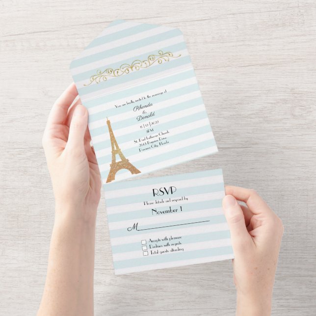 Parisiense Themed Striped Weding (Tearaway)