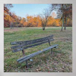 Park Bench na Poster do outono