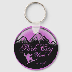 Park City Utah snowboard chaveiro