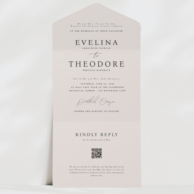 Parker Elegant Seal e Enviar Convite para Casament (Criador carregado)