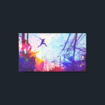 Parkour Urban Free Running Canvas Wall Art<br><div class="desc">A impressão de um artista colorido de que o Parkour é praticado numa rua urbana de trás. Projetado para você pelo Evco Studio.</div>
