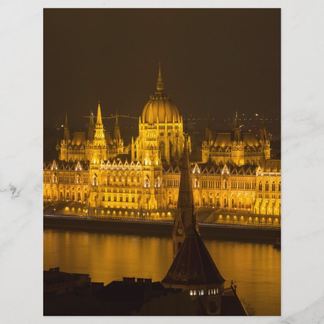 Parlamento húngaro Budapeste por noite (Frente)