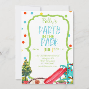 Parque de Convites de aniversário de Reprodução ao