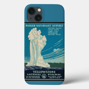 Parque de poster de Yellowstone na viagens vintage