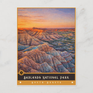 Parque Nacional Badlands   Cartão Postal Antigo