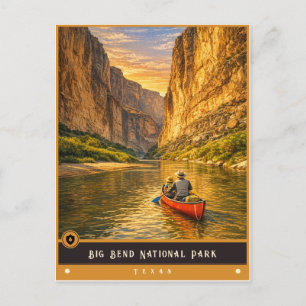 Parque Nacional Big Bend Texas Cartão Postal Ant