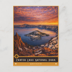 Parque Nacional Crater Lake Cartão Postal Antigo