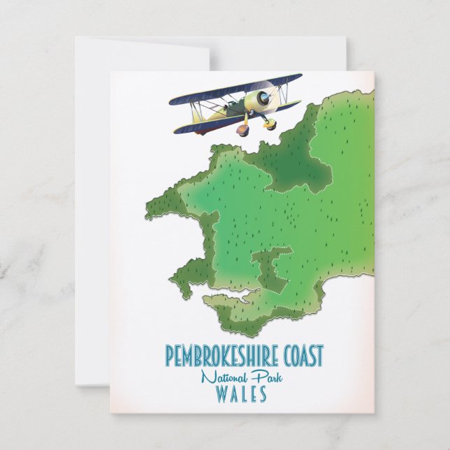 Parque Nacional da costa de Pembrokeshire mapa Paí (Frente)