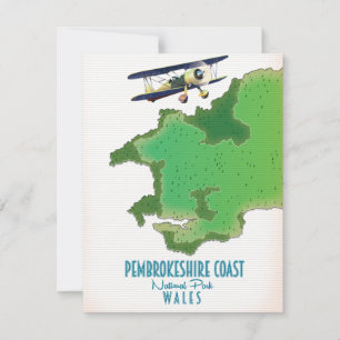 Parque Nacional da costa de Pembrokeshire mapa Paí