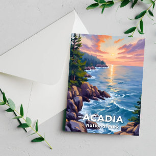 Parque Nacional de Acadia Cartão de Viagem de Pi