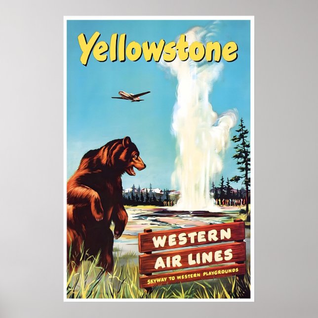 Parque Nacional de Arte de Yellowstone Impressão V (Frente)