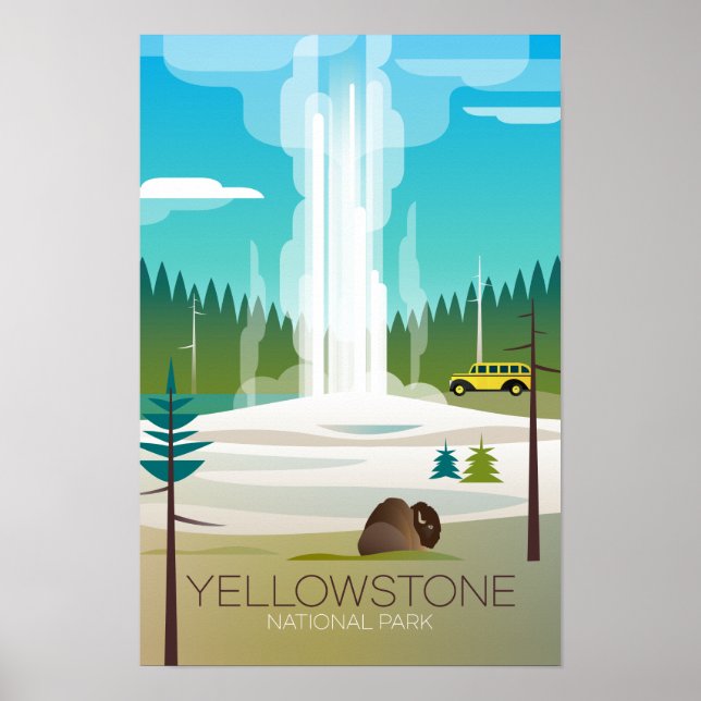 Parque Nacional de Yellowstone, Impressão Old Fait (Frente)