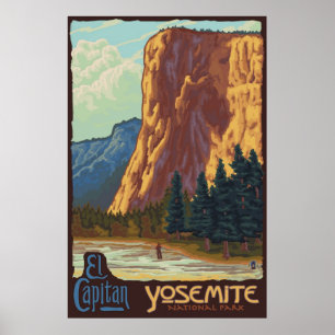 Parque nacional de Yosemite, CA - poster do EL