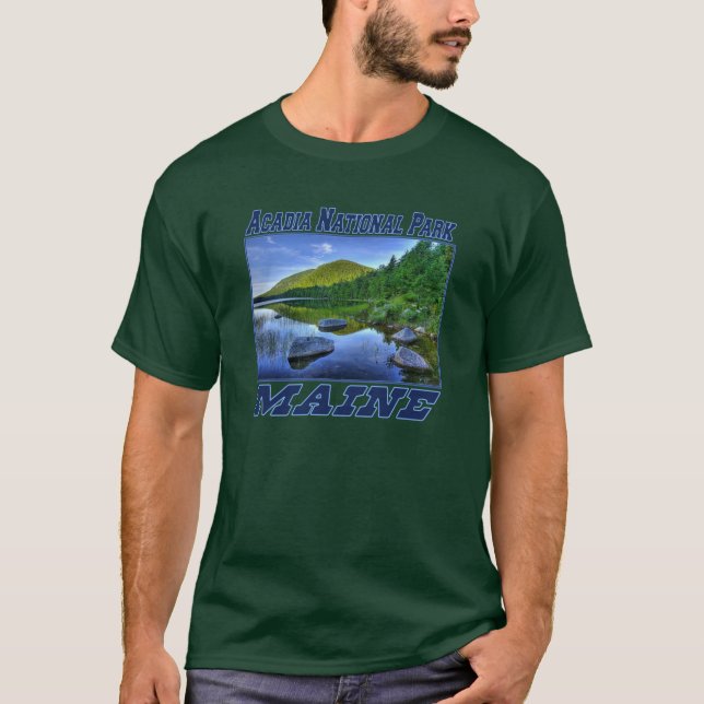 Parque nacional do Acadia - t-shirt escuro adulto (Frente)