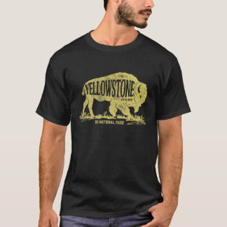Parque Nacional do Yellowstone T camisa EUA Bison