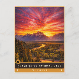 Parque Nacional Grand Teton | Cartão Postal Antigo