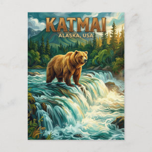 Parque Nacional Katmai Alasca Cartão Postal de Via